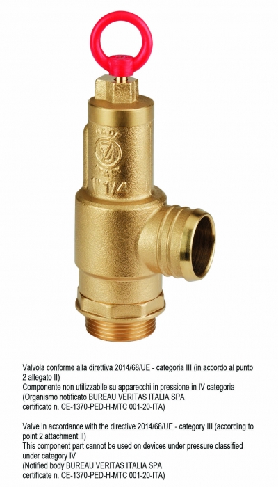 Safety valve with hose connection